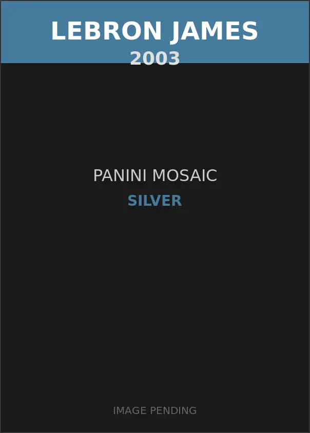 LeBron James 2003 Panini Mosaic Silver Card