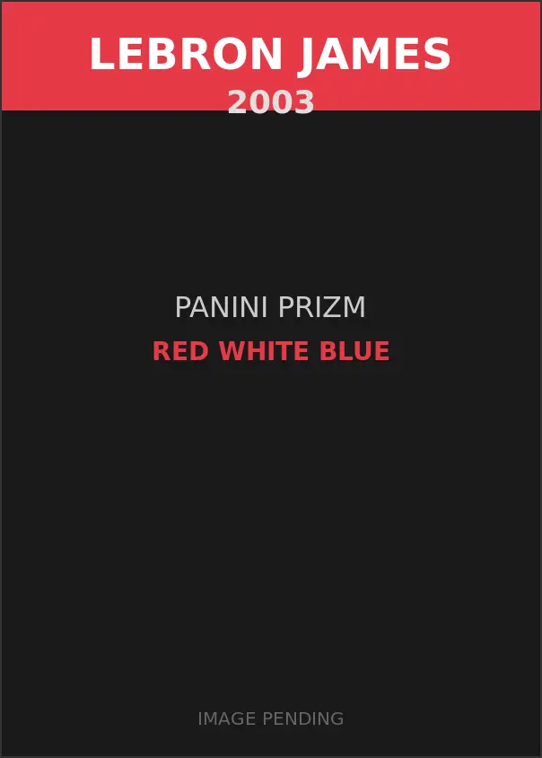 LeBron James 2003 Panini Prizm Red White Blue Card
