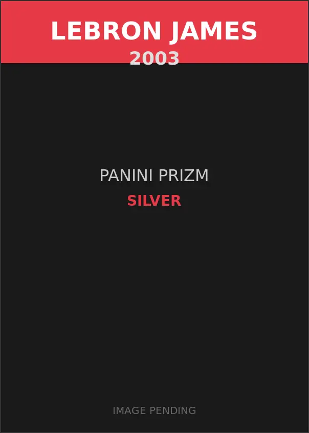 LeBron James 2003 Panini Prizm Silver Card