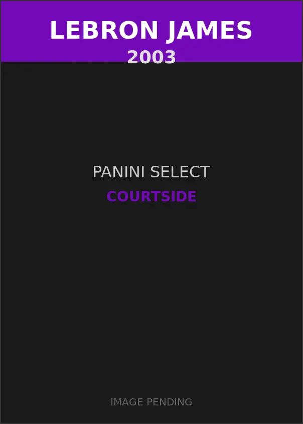 LeBron James 2003 Panini Select Courtside Card