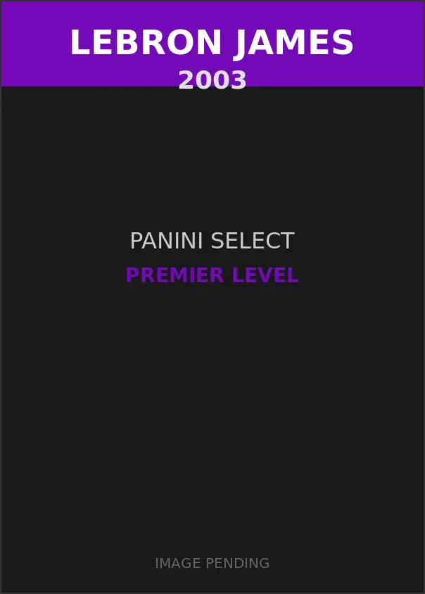 LeBron James 2003 Panini Select Premier Level Card