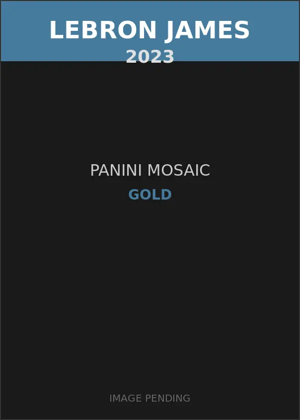 LeBron James 2023 Panini Mosaic Gold Card