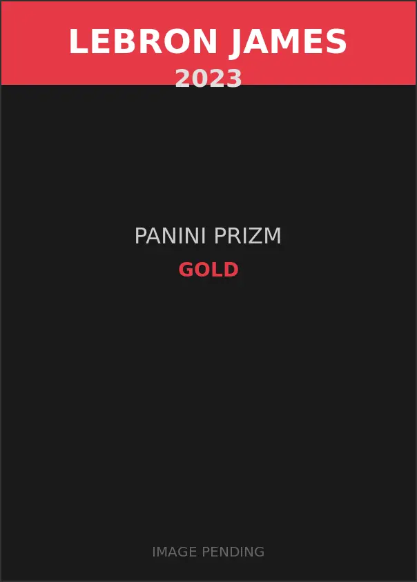 LeBron James 2023 Panini Prizm Gold Card