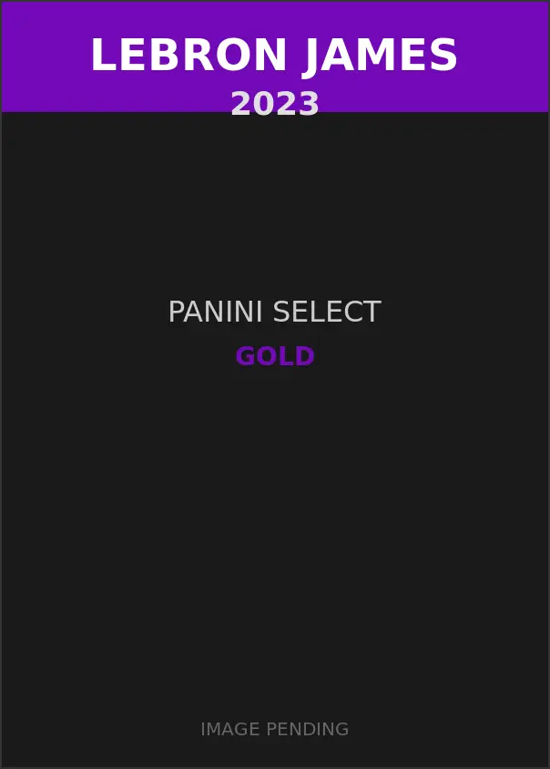LeBron James 2023 Panini Select Gold Card