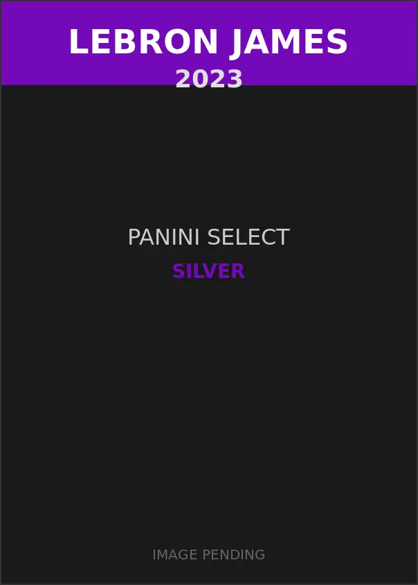 LeBron James 2023 Panini Select Silver Card