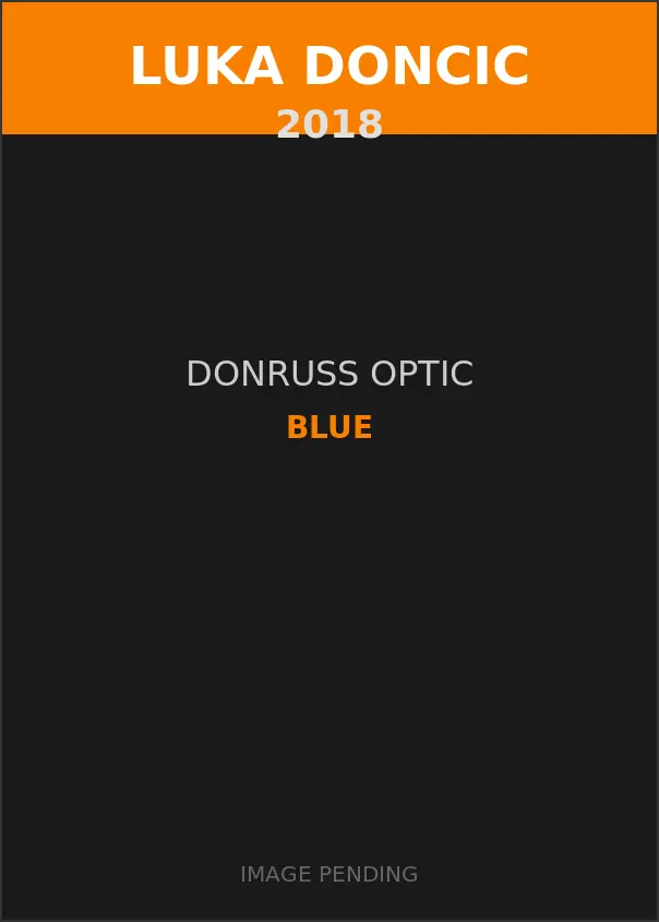 Luka Doncic 2018 Donruss Optic Blue Card