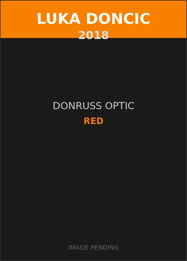 Luka Doncic 2018 Donruss Optic Red Card