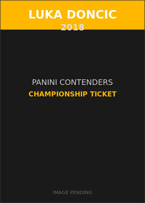 Luka Doncic 2018 Panini Contenders Championship Ticket Card