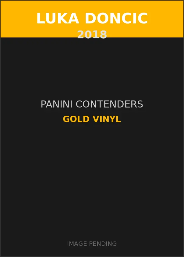 Luka Doncic 2018 Panini Contenders Gold Vinyl Card