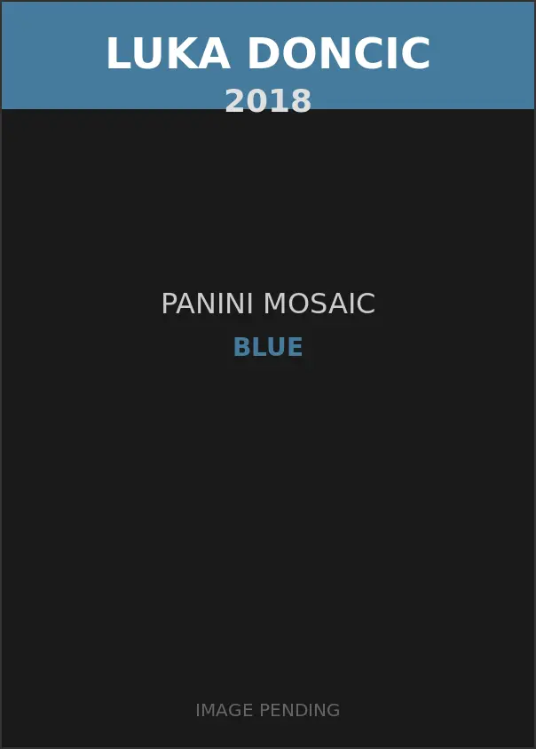 Luka Doncic 2018 Panini Mosaic Blue Card