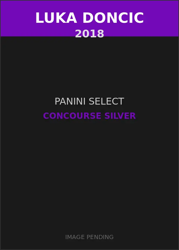 Luka Doncic 2018 Panini Select Concourse Silver Card