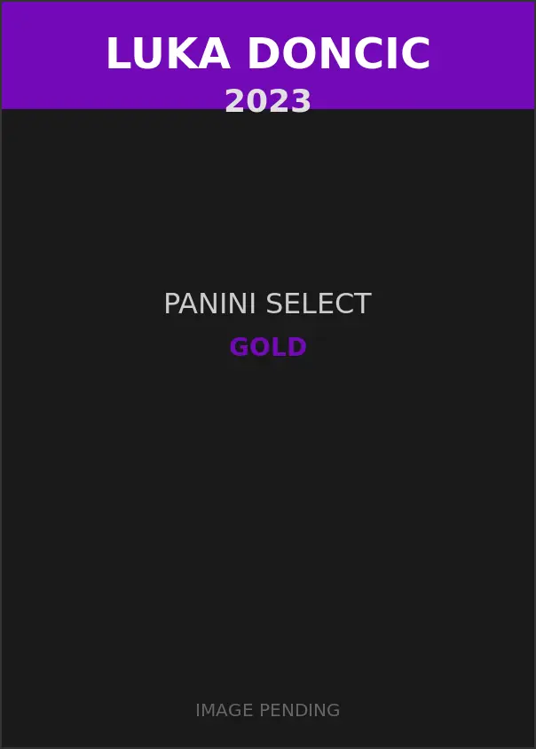 Luka Doncic 2023 Panini Select Gold Card