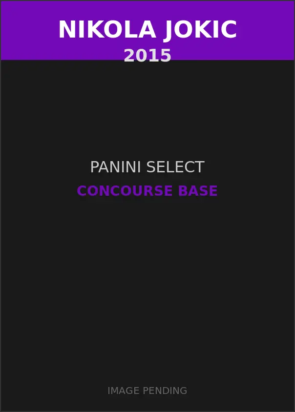 Nikola Jokic 2015 Panini Select Concourse Base Card