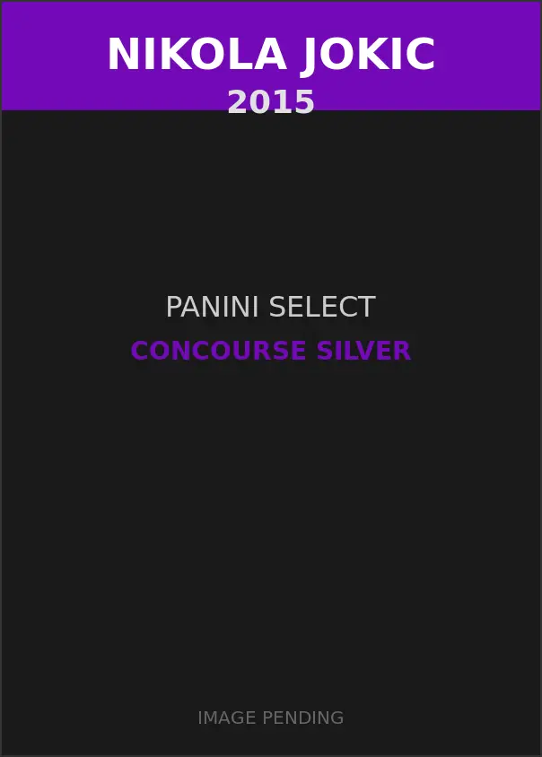 Nikola Jokic 2015 Panini Select Concourse Silver Card