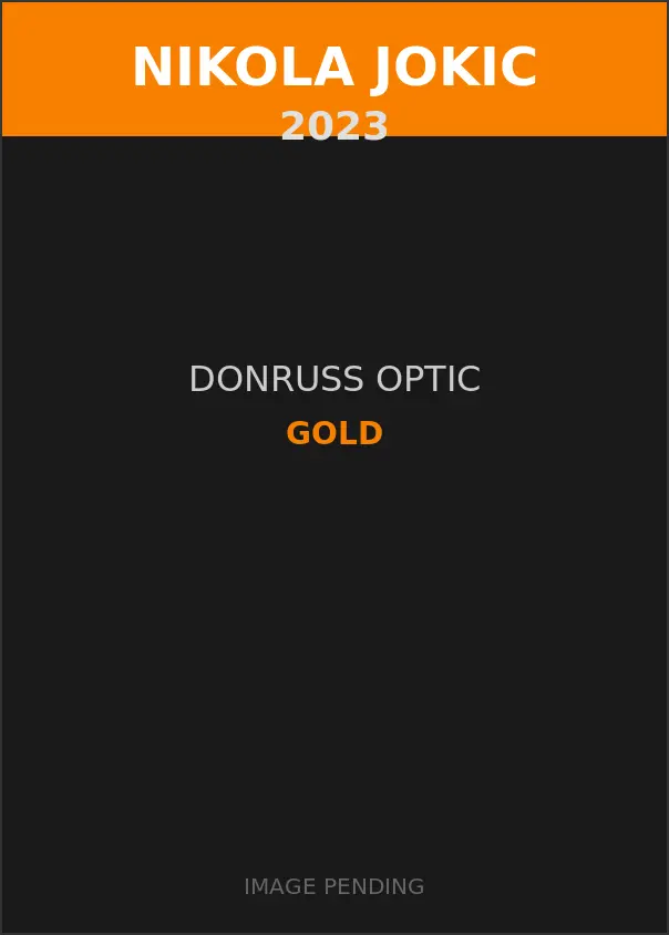 Nikola Jokic 2023 Donruss Optic Gold Card