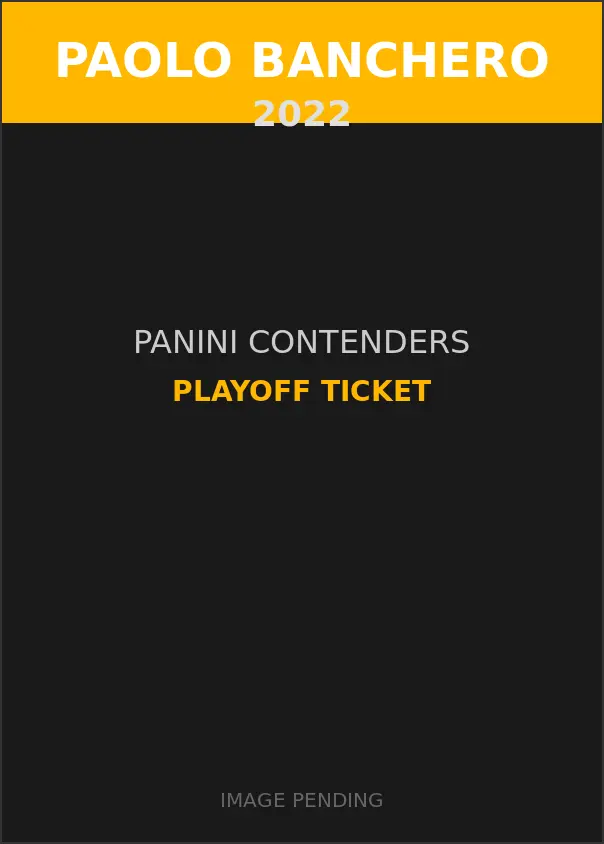 Paolo Banchero 2022 Panini Contenders Playoff Ticket Card