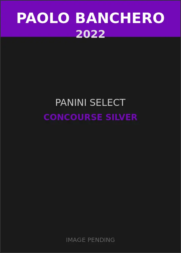 Paolo Banchero 2022 Panini Select Concourse Silver Card