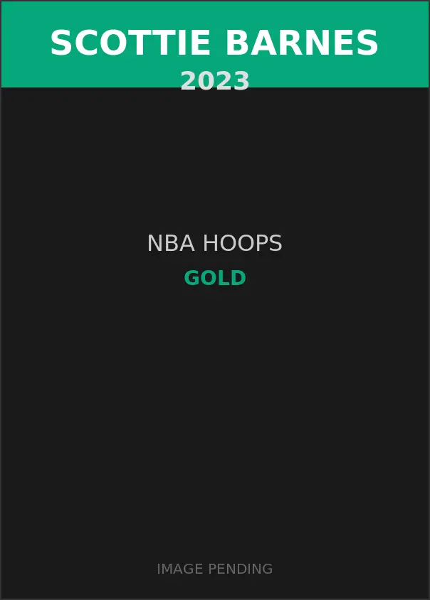 Scottie Barnes 2023 NBA Hoops Gold Card