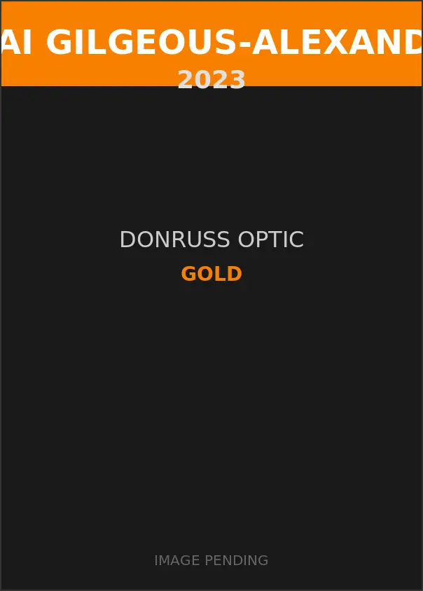 Shai Gilgeous-Alexander 2023 Donruss Optic Gold Card