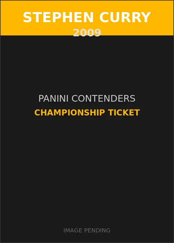 Stephen Curry 2009 Panini Contenders Championship Ticket Card