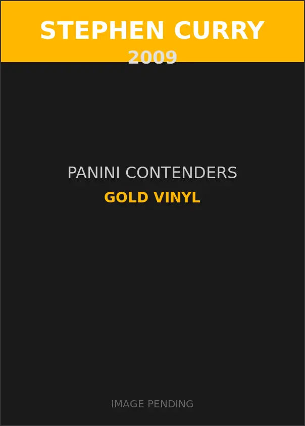 Stephen Curry 2009 Panini Contenders Gold Vinyl Card