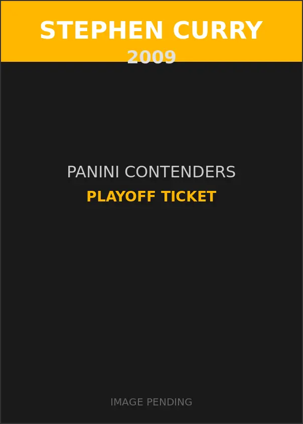 Stephen Curry 2009 Panini Contenders Playoff Ticket Card