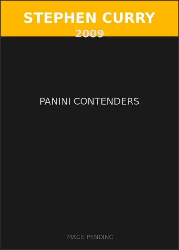 Stephen Curry 2009 Panini Contenders Card