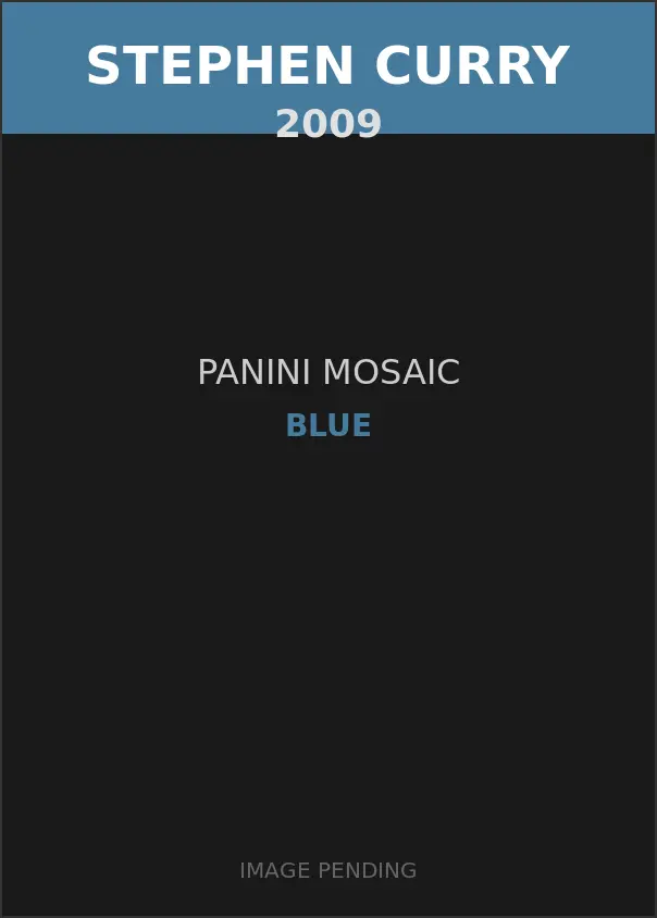 Stephen Curry 2009 Panini Mosaic Blue Card