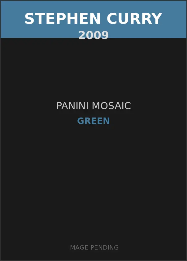 Stephen Curry 2009 Panini Mosaic Green Card