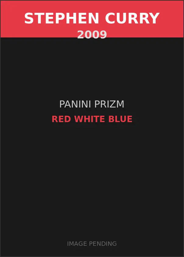 Stephen Curry 2009 Panini Prizm Red White Blue Card