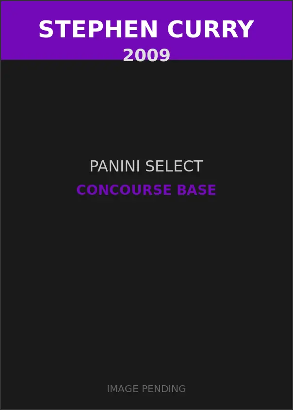 Stephen Curry 2009 Panini Select Concourse Base Card