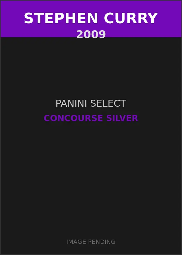 Stephen Curry 2009 Panini Select Concourse Silver Card