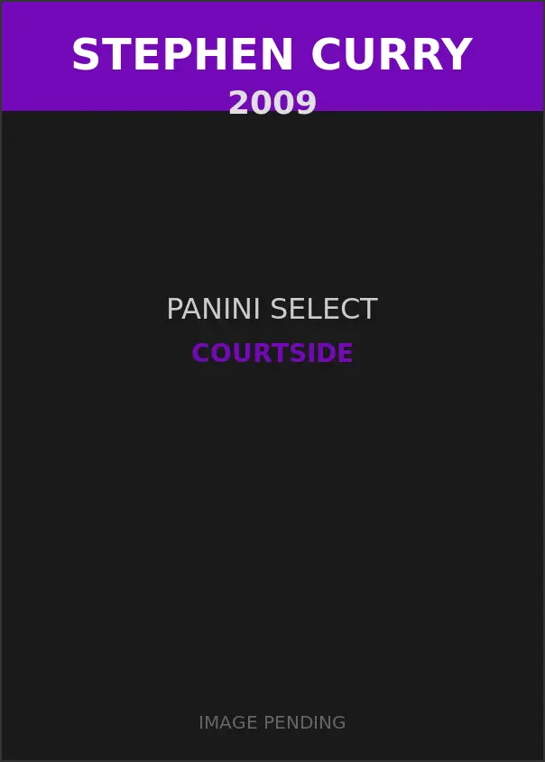 Stephen Curry 2009 Panini Select Courtside Card