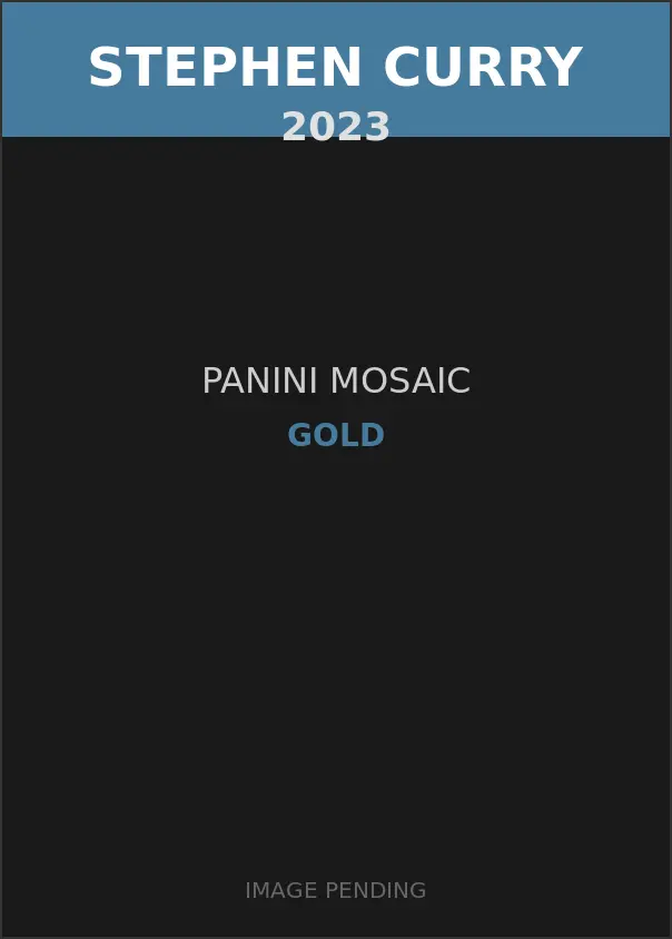 Stephen Curry 2023 Panini Mosaic Gold Card
