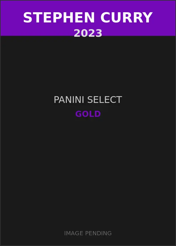 Stephen Curry 2023 Panini Select Gold Card
