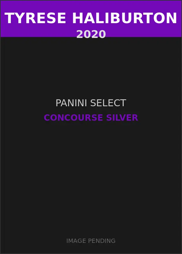 Tyrese Haliburton 2020 Panini Select Concourse Silver Card