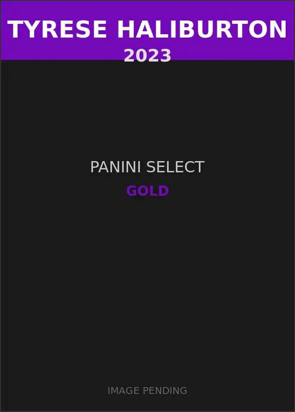 Tyrese Haliburton 2023 Panini Select Gold Card