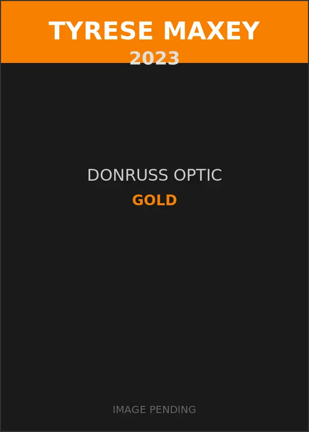 Tyrese Maxey 2023 Donruss Optic Gold Card