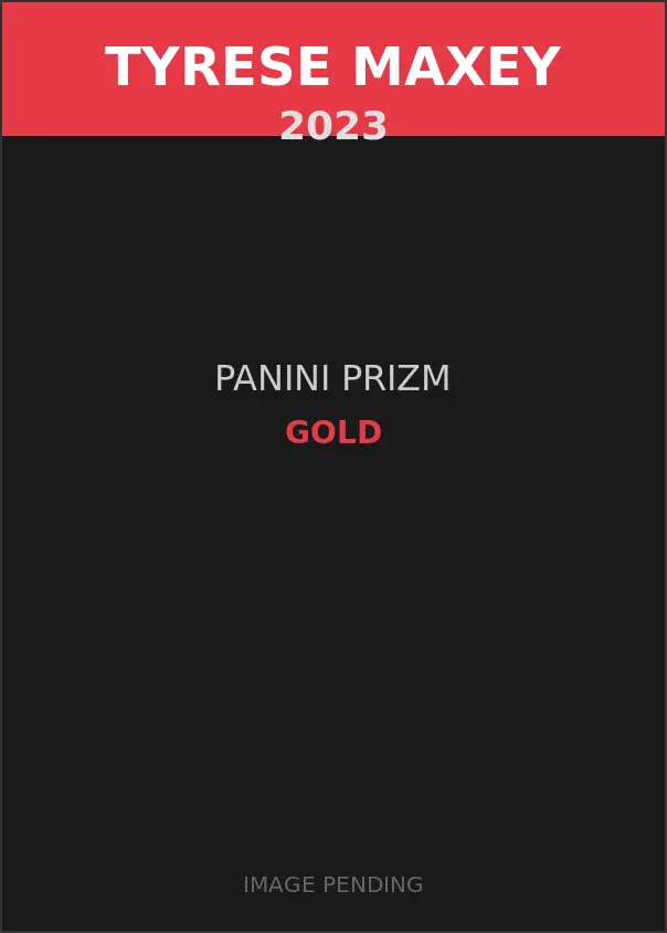 Tyrese Maxey 2023 Panini Prizm Gold Card