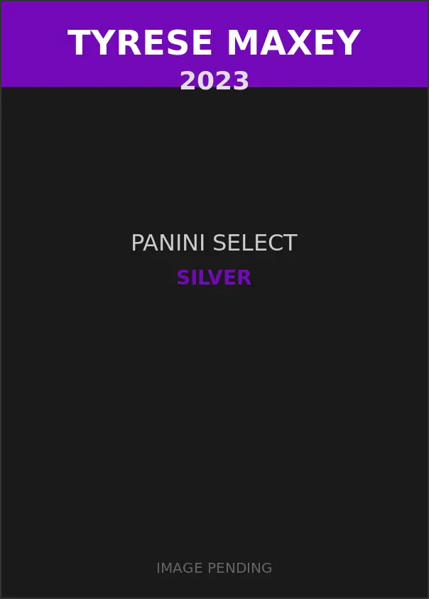 Tyrese Maxey 2023 Panini Select Silver Card