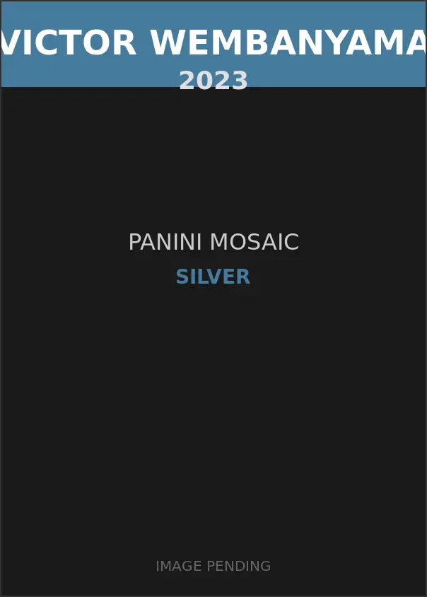 Victor Wembanyama 2023 Panini Mosaic Silver Card