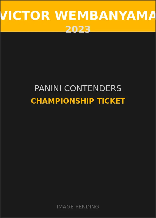 Victor Wembanyama 2023 Panini Contenders Championship Ticket Card
