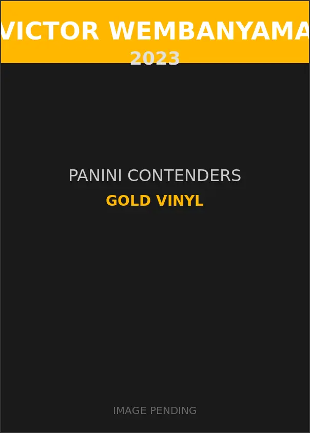 Victor Wembanyama 2023 Panini Contenders Gold Vinyl Card