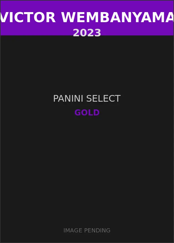 Victor Wembanyama 2023 Panini Select Gold Card