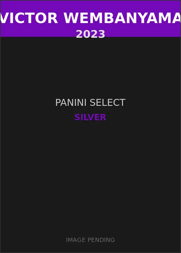 Victor Wembanyama 2023 Panini Select Silver Card