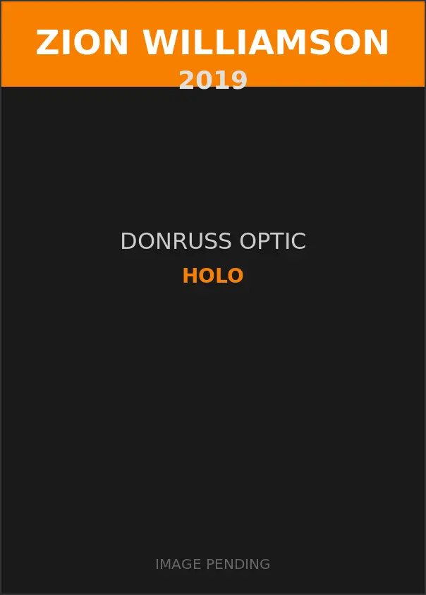 Zion Williamson 2019 Donruss Optic Holo Card