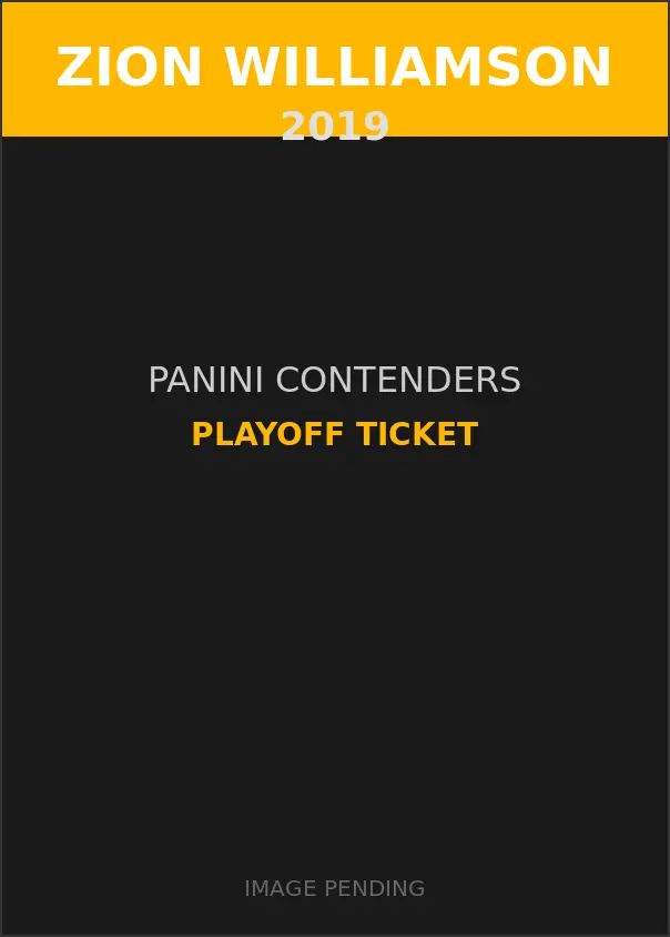 Zion Williamson 2019 Panini Contenders Playoff Ticket Card