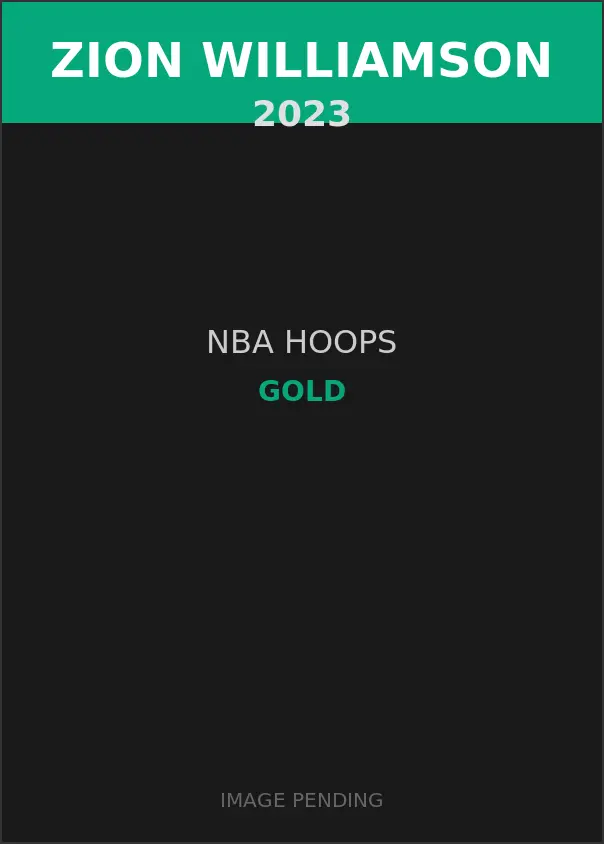 Zion Williamson 2023 NBA Hoops Gold Card