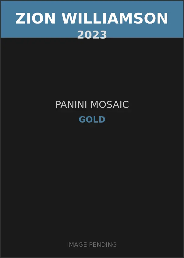 Zion Williamson 2023 Panini Mosaic Gold Card