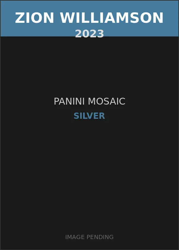 Zion Williamson 2023 Panini Mosaic Silver Card
